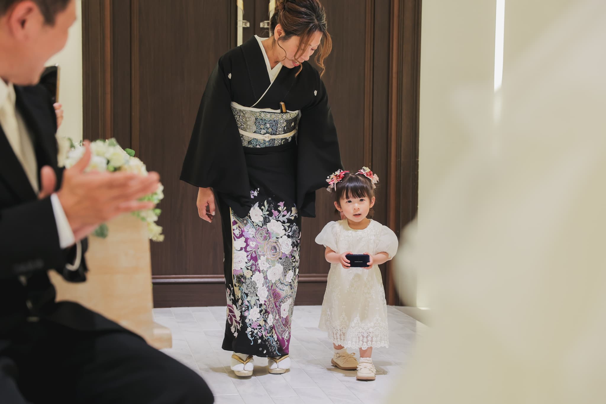 お子さまと一緒に迎えた、笑顔あふれる結婚式